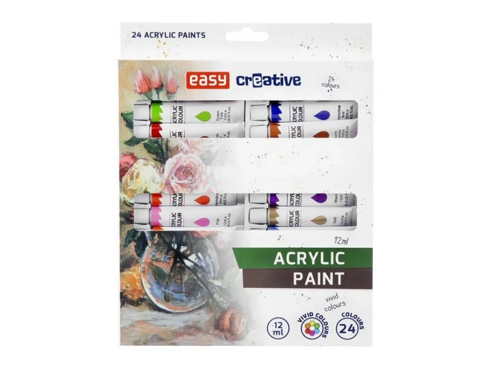 Odeslání Ihned Akrylové barvy Easy sada 24 barev