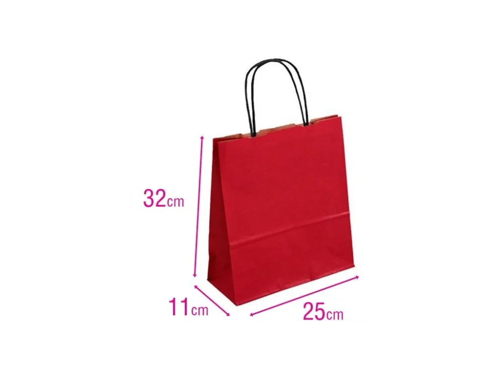 TAŠKA PAPÍROVÁ červená 250x110x320mm Akční Nabídka