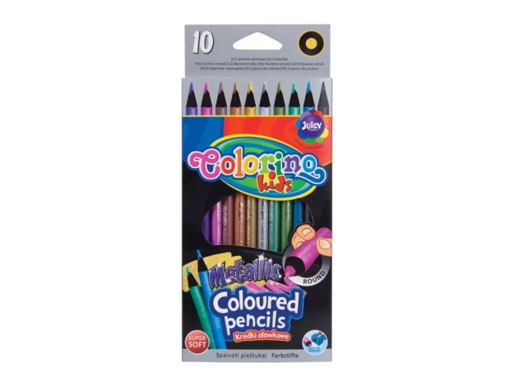 Novinka Pastelky Colorino Metallic 10 barev
