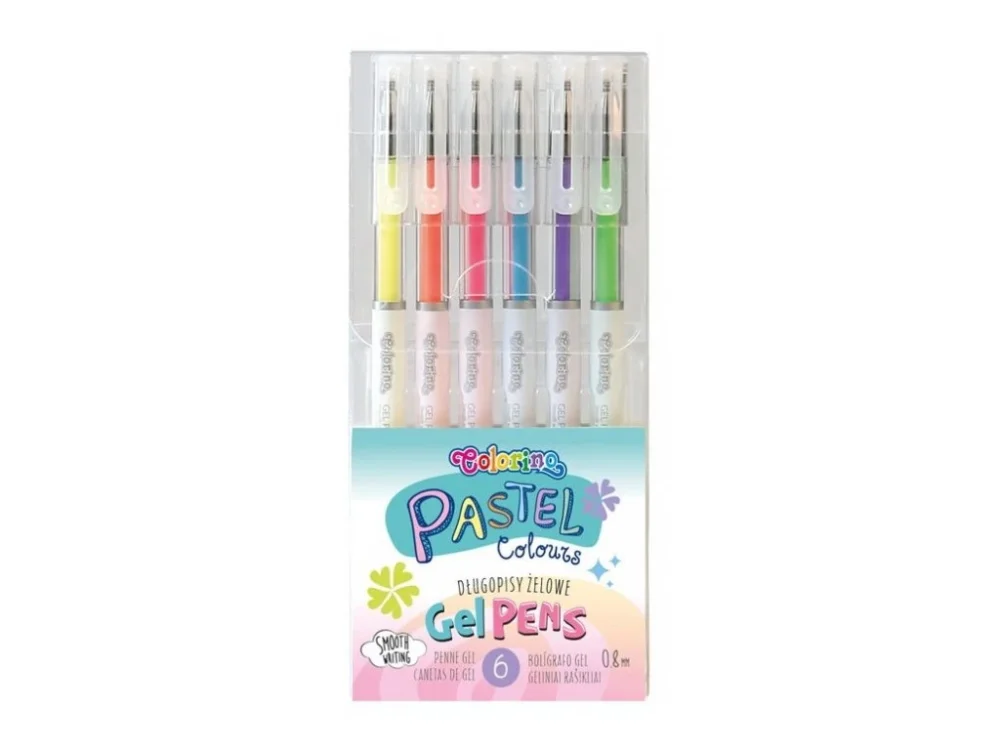 Gelový roller Colorino pastel 6ks Akce