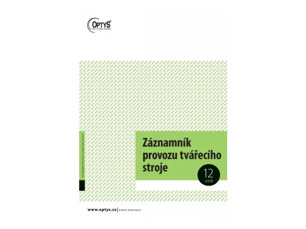 Značkový Záznamník provozu tvářecího stroje A4 1218
