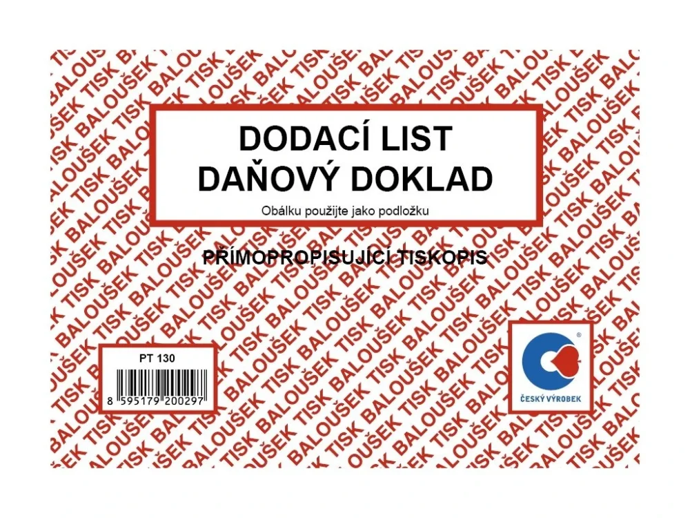 Dodací list daňový doklad A6 PT130 Expresní Doručení
