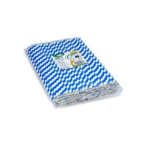 Akce Slámky papírové Jumbo Spirála modrá 25cm 100ks