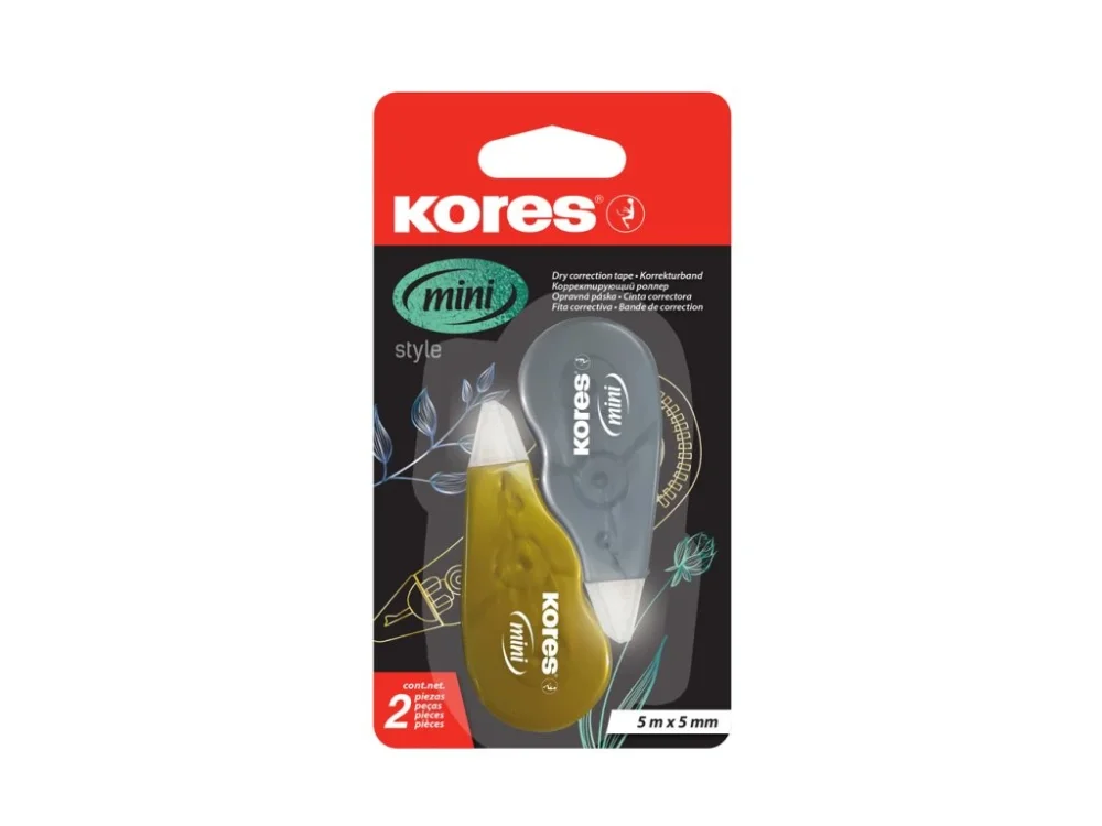 Aktuální Korekční strojek Kores Mini Roller Silver & Gold 5mm