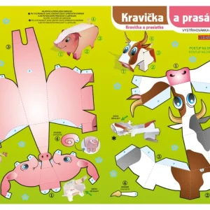 Vystřihovánky Kravička a Prasátko Vrácení Zdarma
