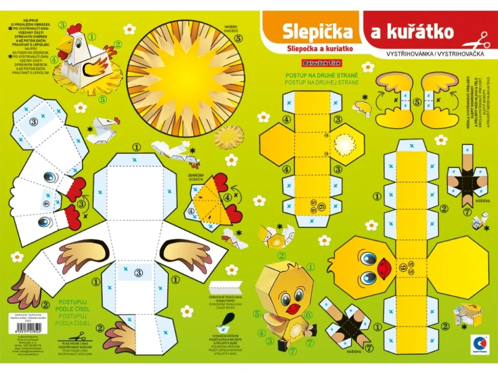 Vystřihovánky Slepička a Kuřátko Omezená Nabídka