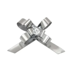 Hit Sezóny Stahovací stuha stříbrná metal