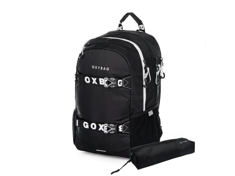Výhodná Nabídka Studentský batoh + etue OXY Sport Black & White 9-23123E