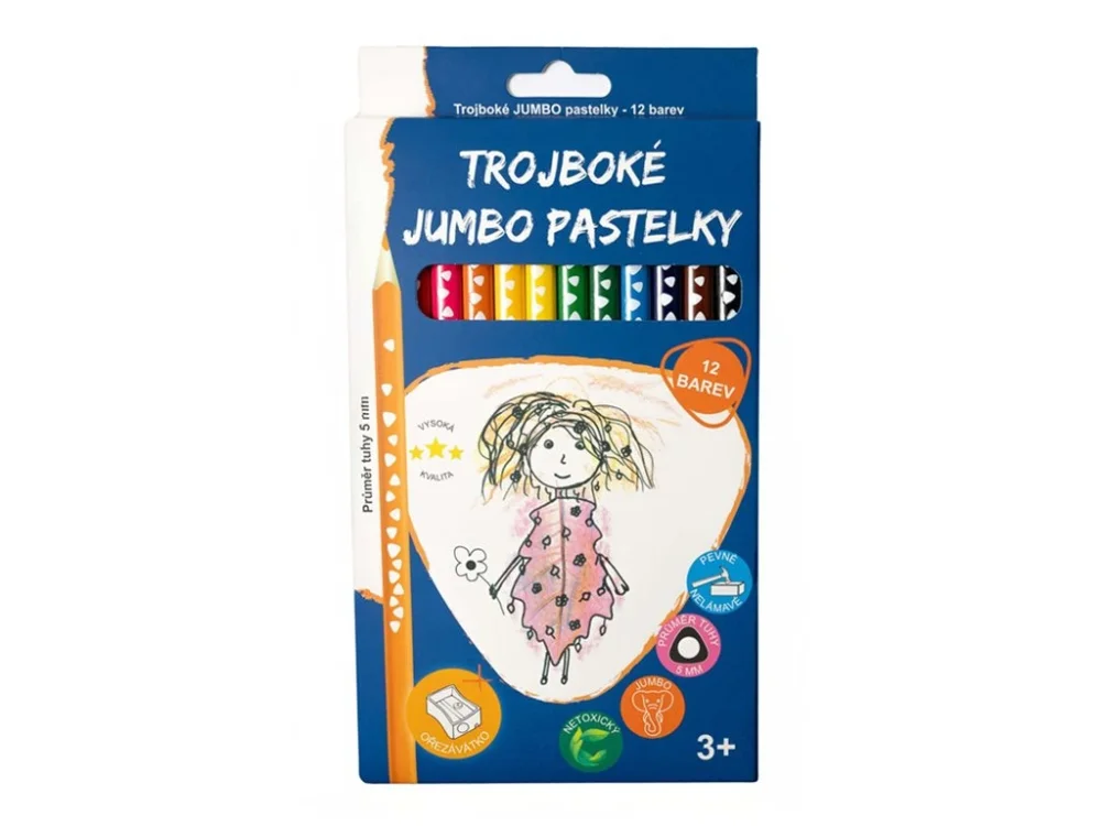 Pastelky Rico trojhranné Jumbo 12ks Dokud Zásoby Vydrží