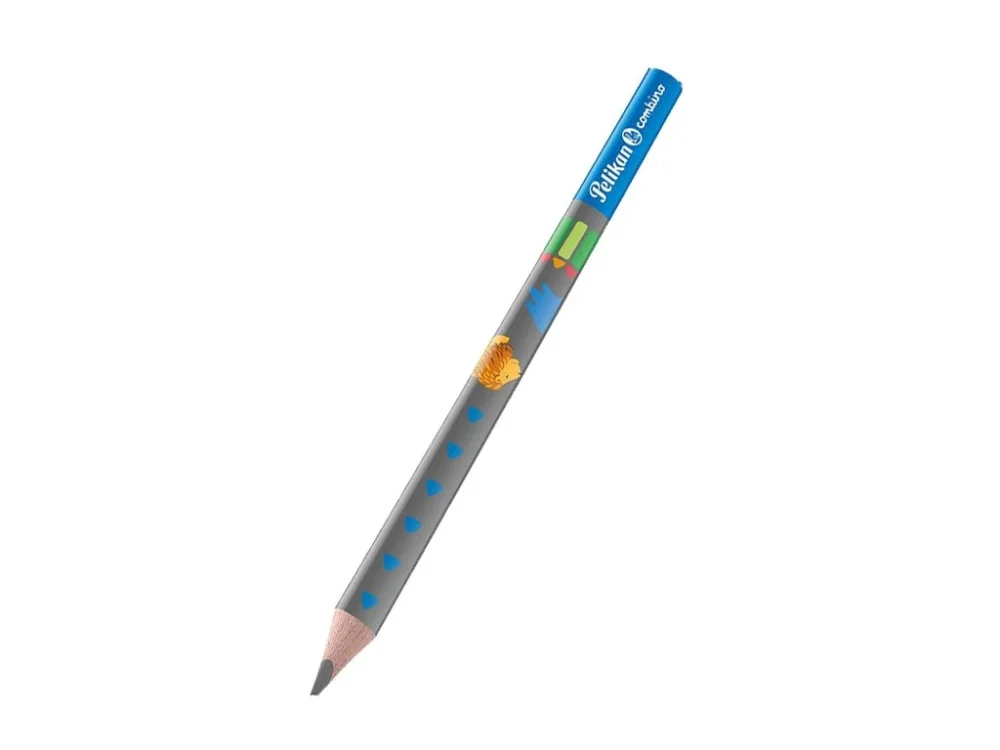Originální Tužka HerlitzJumbo Combino trojhranná,modro-šedé tělíčko