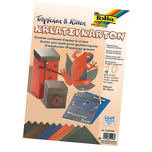 Kreativní karton - kapky a čáry, 24x34 cm, 10 listů Nejlepší Cena
