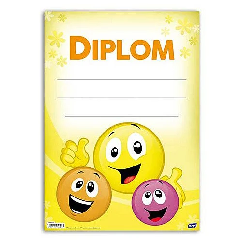 Dětský diplom, A4, smajlík Omezená Nabídka