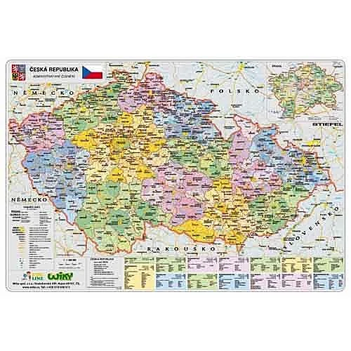 Mapa ČR oboustranná, A3 Vysoce Kvalitní