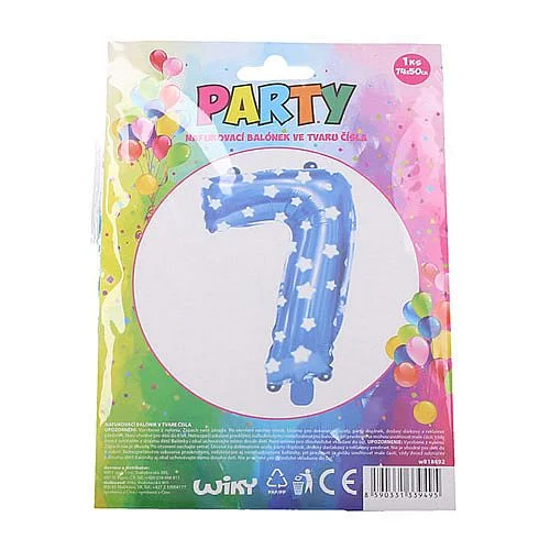 Balónek modrý, č. "7" Cenový Hit