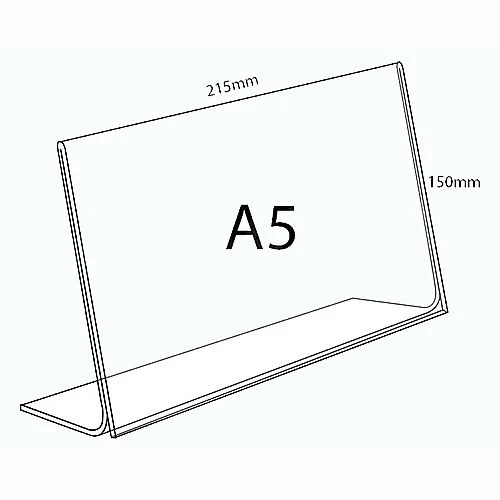 Cenovka "L", A5 na šířku plexi Originální