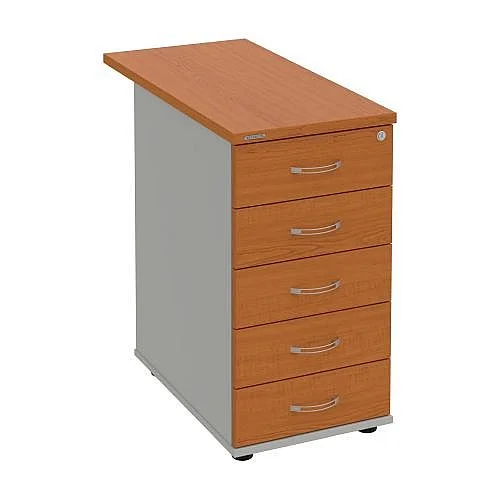 Originální Kontejner, 5 zás,podél, hl. 80 cm K35CP80, šedá/třešeň