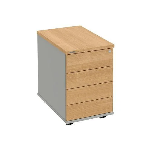 Nakupujte Hned Kontejner, 4 zás.1podél, hl. 60 cm K34CPTOP, šedá/dub
