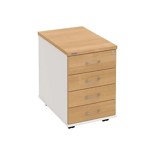 Nejlepší Cena Kontejner, 4 zás.,nap., hl. 60 cm K34CN, bílá/dub