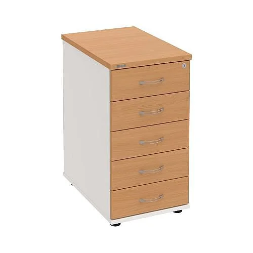 Tovární Cena Kontejner, 5 zás,nap., hl. 60 cm K35CN, bílá/buk