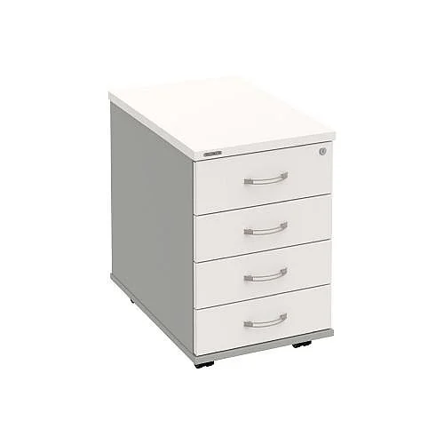 Sezónní Sleva Kontejner, 4 zás.,podél, hl. 60 cm K34CP, šedá/bílá