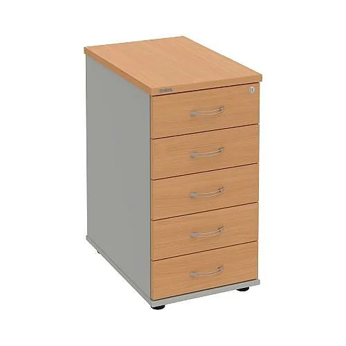 Nízká Cena Kontejner, 5 zás,podél, hl. 60 cm K35CP, šedá/buk