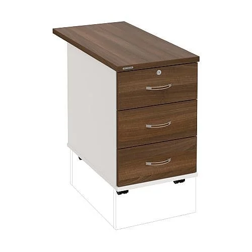 Vrácení Zdarma Kontejner3 zás., podél, hl. 80 cm K33ZP80, bílá/ořech