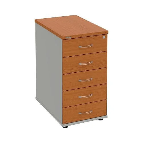 Akční Nabídka Kontejner, 5 zás,podél, hl. 60 cm K35CP, šedá/třešeň