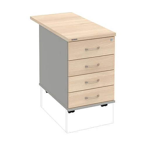 Kontejner, 4 zás.,nap., hl. 80 cm K34CN80, šedá/akát Novinka