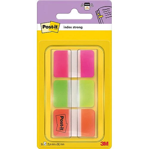 Ověřený Záložka Post-it 25,4 x 38 mm, 3 x 22 ls, super silné