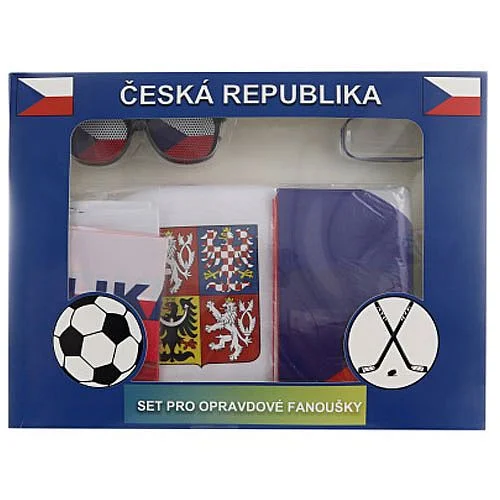 Fandící set Česká republika s kloboukem, 1 ks Akce