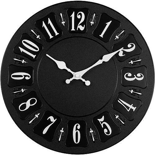 Nástěnné hodiny SECCO retro 33 cm, černá Přímo Od Výrobce