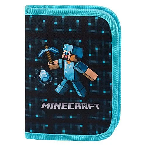 BAAGL Školní penál jednopatrový, Minecraft Blue Axe Rychlé Dodání