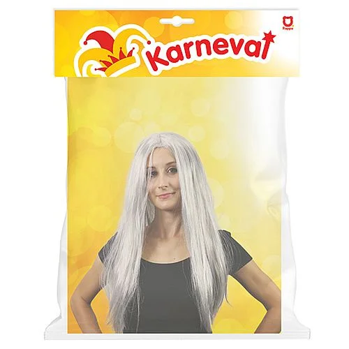 Levný Paruka čarodejnice stříbrná, pro dospělé