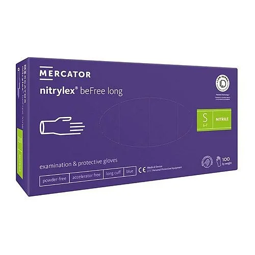 Značkový Nitrilové rukavice Nitrylex beFree long,