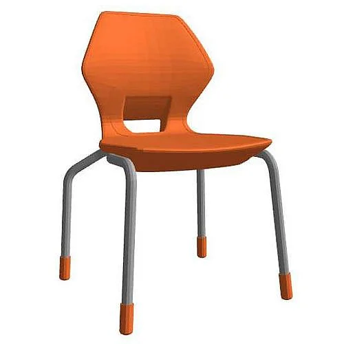 Židle Damian, oranžový plast, 4 nohy Ihned K Objednání