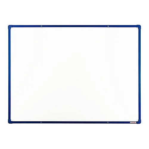Magnetická lakovaná tabule s modrým rámem, 120 x 90 cm Značkový