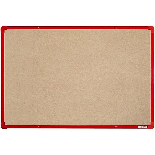 Textilní tabule s červeným rámem, 60 x 90 cm Rychlé Dodání