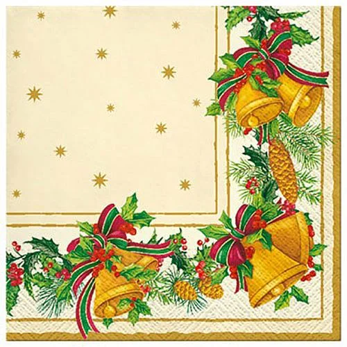 Top Prodej Ubrousky 33 x 33 cm, 20 ks, 3-vrstvé, zvonečky