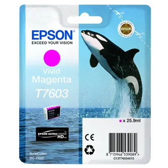Epson originální ink C13T76034N10, T7603, vivid magenta, 25,9ml, 1ks Speciální Cena