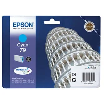 Levný Epson originální ink C13T79124010, 79, L, cyan, 800str., 7ml, 1ks, Epson WorkForce Pro WF-5620DWF, WF-5110DW, WF-5690DWF