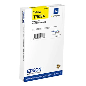 Omezená Nabídka Epson originální ink C13T90844N, T9084, XL, yellow, 39ml, Epson WorkForce Pro WF-6090DW