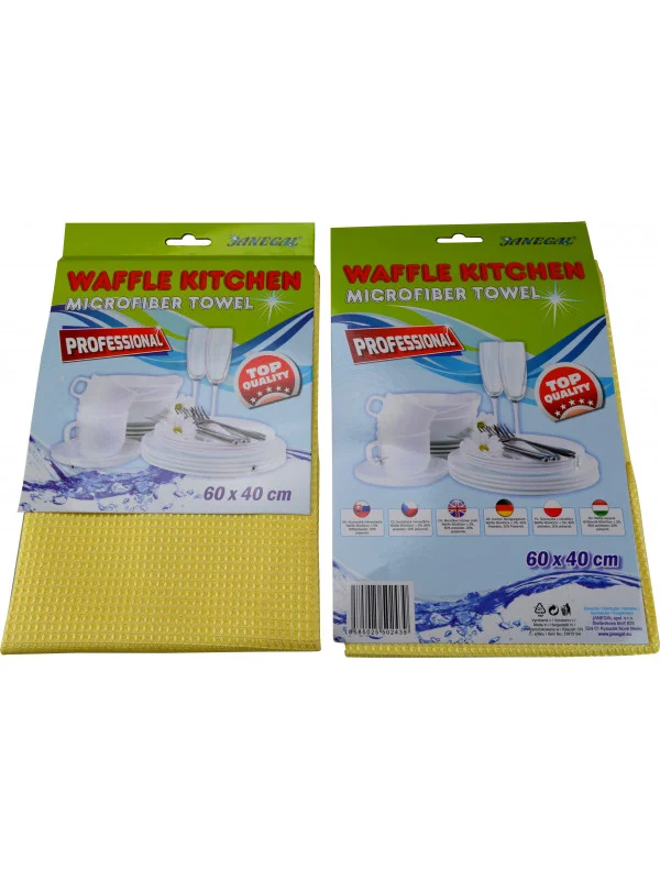 Top Prodej Kuchyňská utěrka Waffle Professional - mikrovlákno, 40x60 cm, 280 g, žlutá - DOPRODEJ