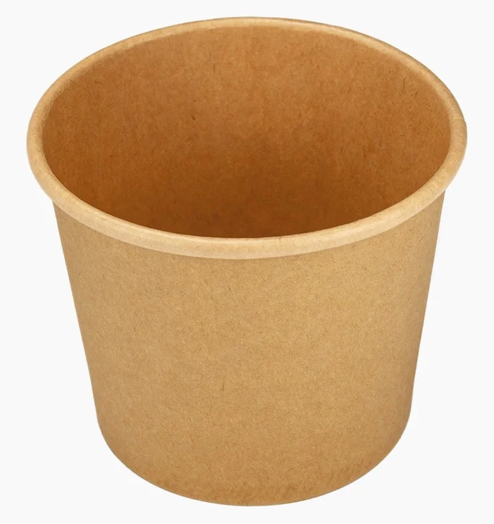Kulatá EKO miska na polévku 300 ml - kraft, papírová, hnědá, 25 ks Ověřený
