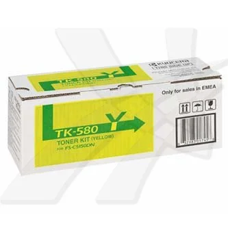 Vrácení Zdarma Kyocera originální toner TK580Y, yellow, 2800str., 1T02KTANL0, Kyocera FS- C5150DN, O