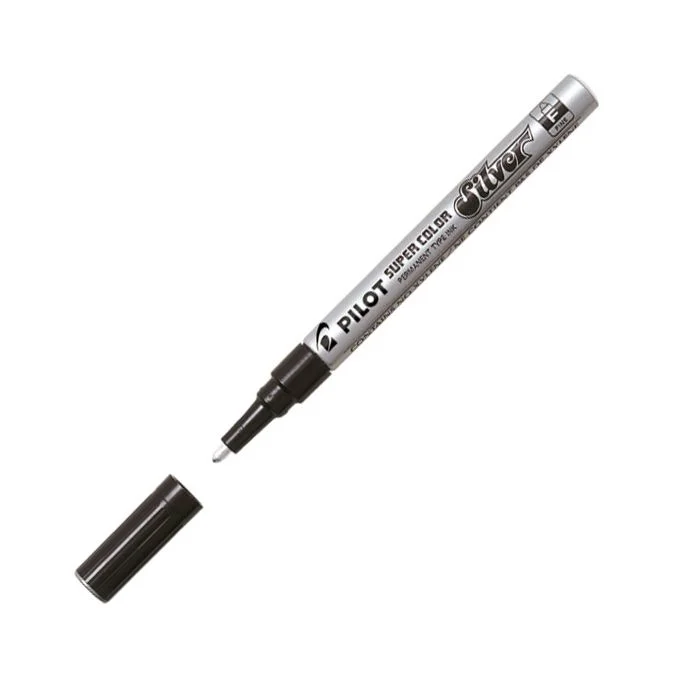 Akce Lakový popisovač Pilot Super Color - 1 mm, stříbrný
