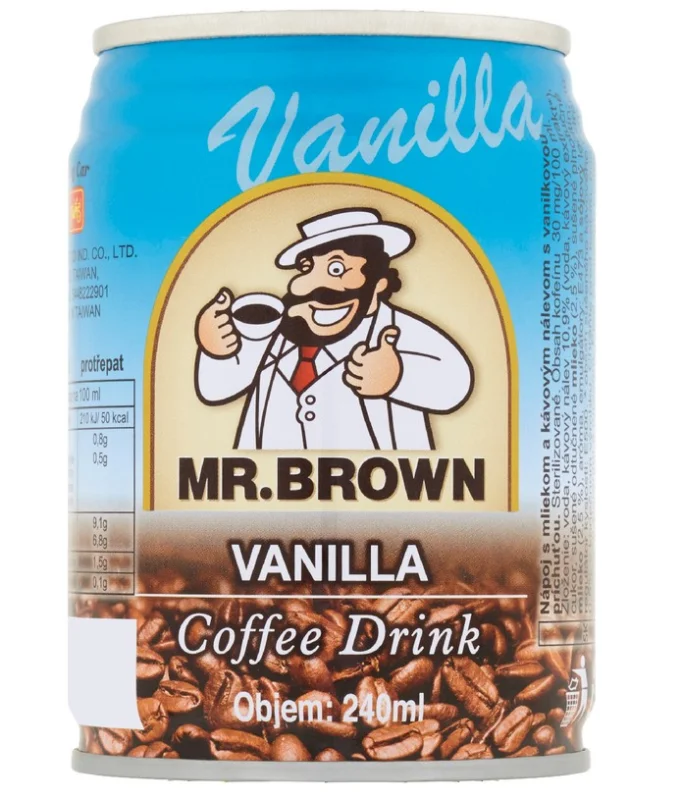 Ledová káva Mr. Brown - vanilla, plech, 240 ml, 1 ks Speciální Cena