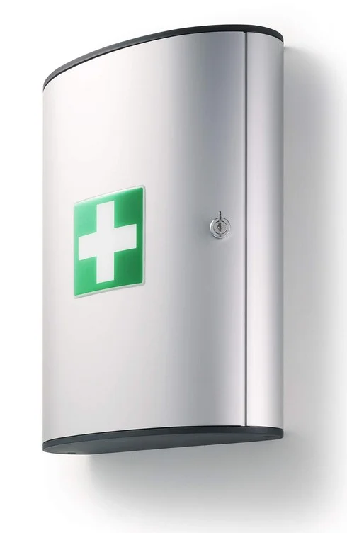 Lékárnička Durable First Aid Box L - včetně náplně, kovová, stříbrná Tovární Cena