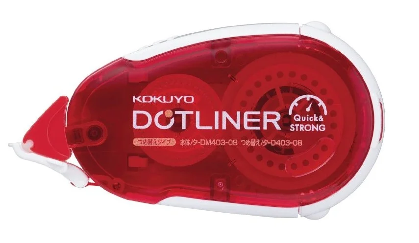 Lepící strojek Kokuyo Dotliner Quick&Strong DM403-08 - permanentní, 8,4 mm x 16 m, vyměnitelná náplň Novinka