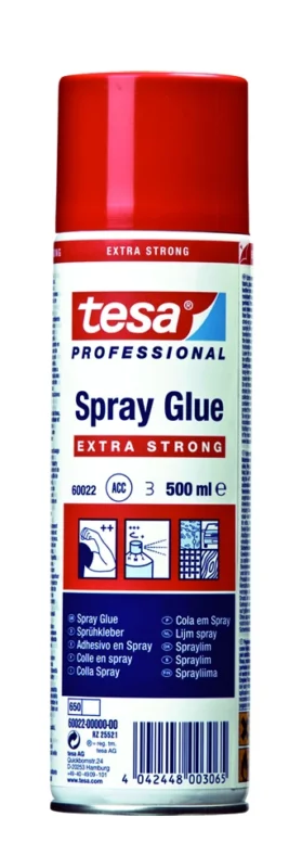 Nejprodávanější Lepidlo ve spreji Tesa Spray Glue 60022 - extra strong, bezbarvé, 500 ml