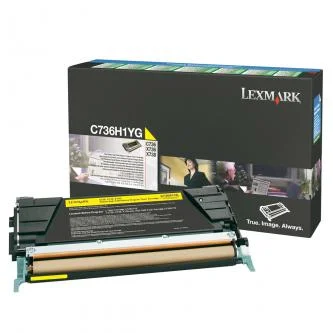 Nejprodávanější Lexmark originální toner C736H1YG, yellow, 10000str., return, high capacity, Lexmark C736, X736, X738